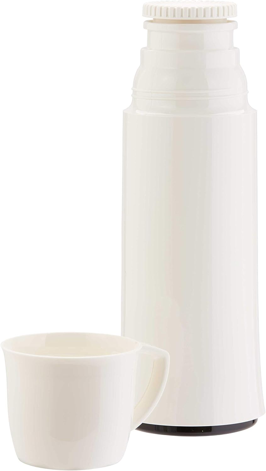 Helios Elegance Thermoskanne Weiss 0,5L – 6h Heiss - Hält Getränke heiss & kalt - Robustes Design Id