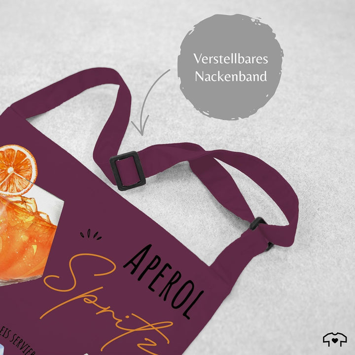 Shirtracer - Schürze - Karneval &amp; Fasching - Erwachsene - Aperol Spritz Rezept I Lustig Geschenk Ape