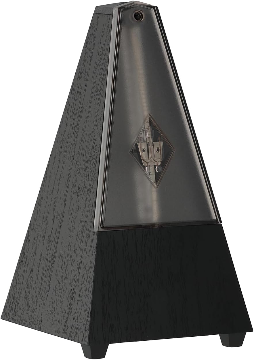 Wittner Metronom 806K Kunststoffgehäuse ohne Glocke Taktell Pyramidenform schwarz, schwarz