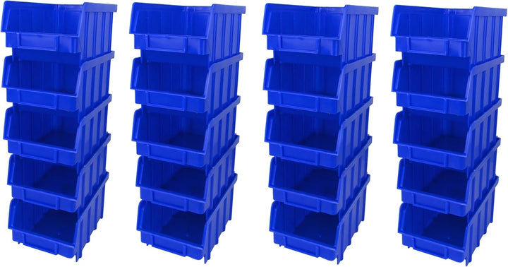 20 Stück Sichtlagerkästen - Grösse 2 - 7,5 cm x 17 cm x 10 cm – aus hochwertigem Kunststoff – einfac