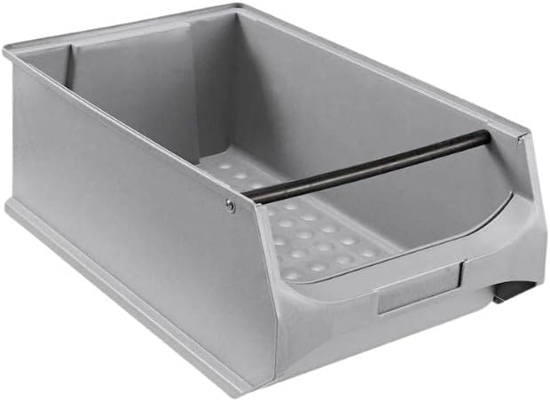 SparSet 5x Graue Sichtlagerbox 5.1 mit Griffstange | HxBxT 20x30x50cm | 21,8 Liter | Sichtlagerbehäl