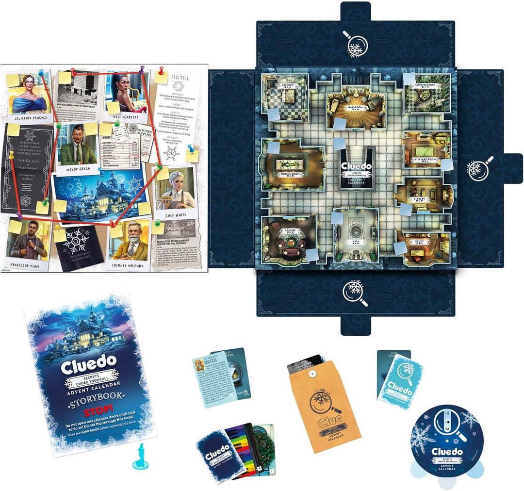 Cluedo Adventskalender Geheimnisse unter Schneefall - Englische Version