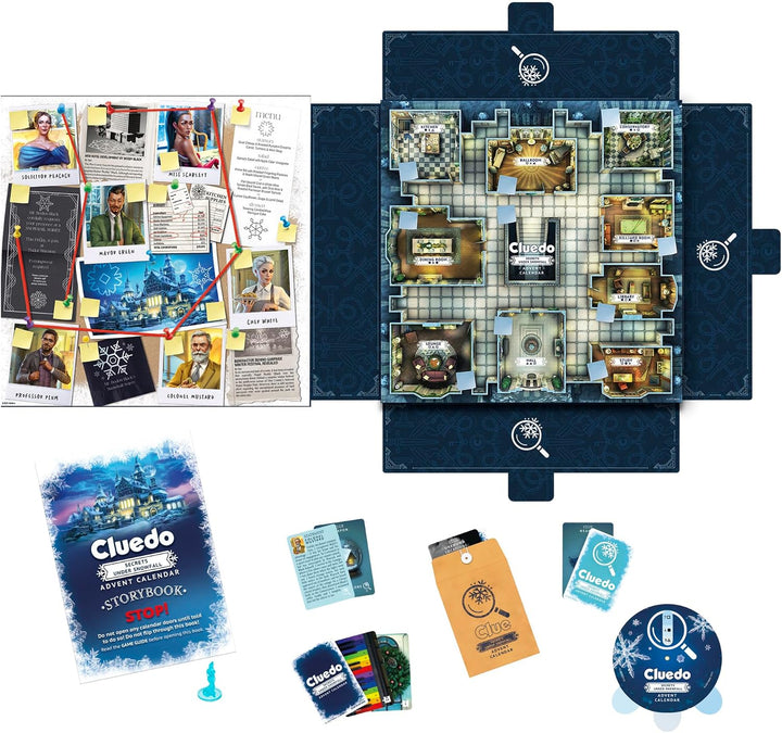 Cluedo Adventskalender Geheimnisse unter Schneefall - Englische Version