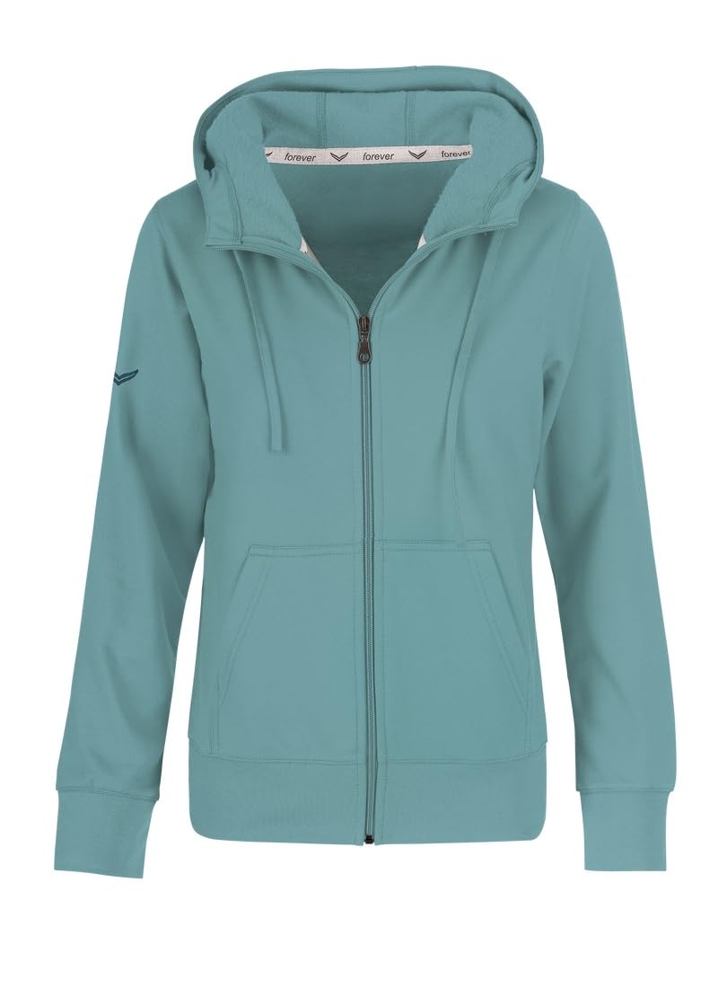 Trigema Damen 577907 Kapuzenpullover, Seegras, XL EU