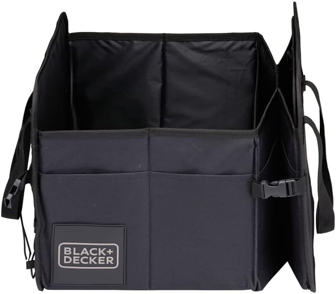 BLACK+DECKER Trunk Storage Box - 59 x 36 x 30 CM - 2 Fächer - zusätzliche Seitenfächer - mit Griffen