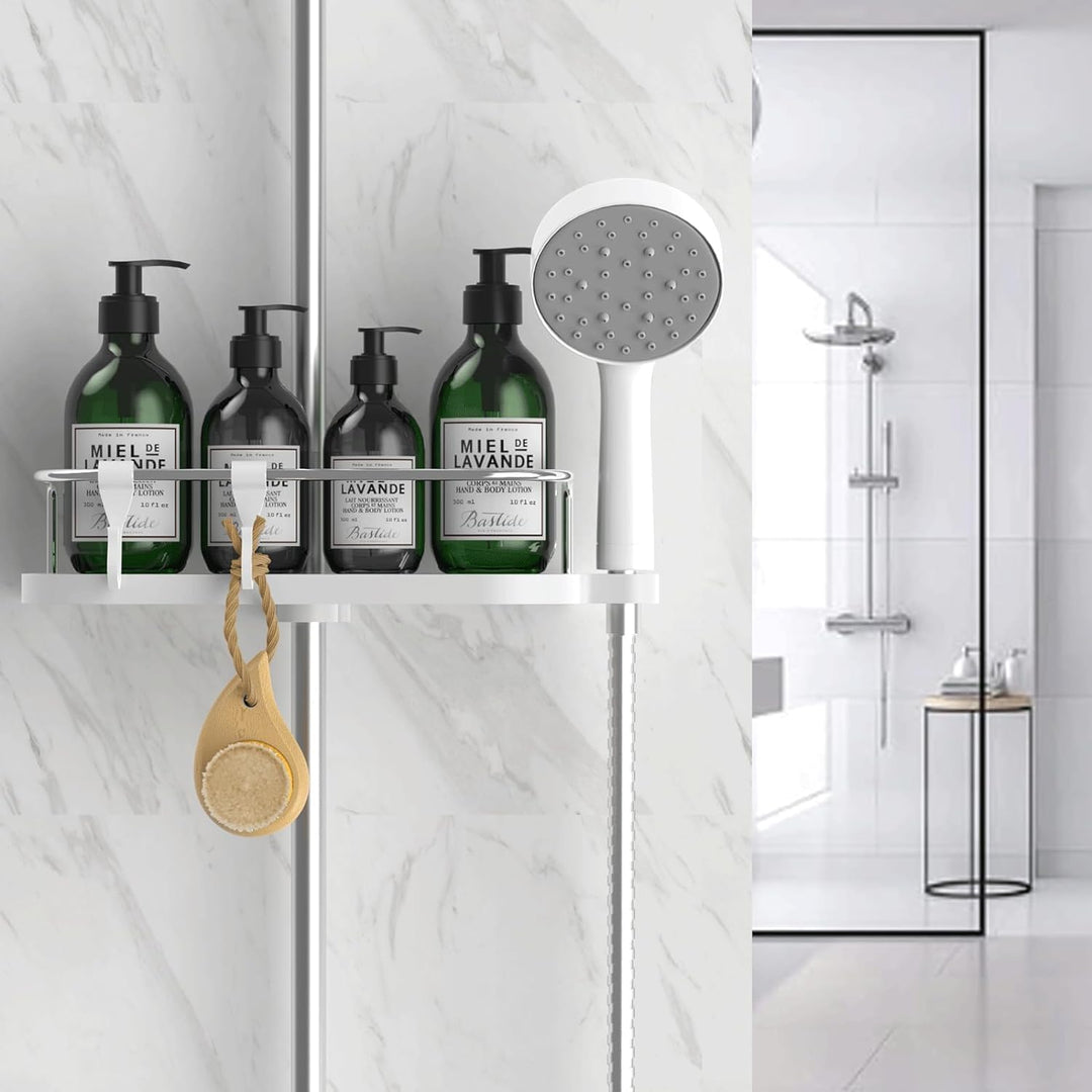 Hawsam Ohne Bohren Duschablage für die Duschstange - Badezimmer Dusche Rack Verstellbar Höhe, Für Du