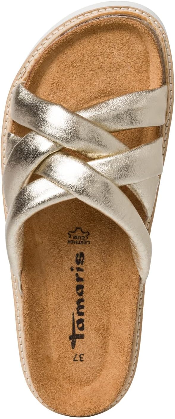 Tamaris Damen Pantolette 1-1-27402-20 36 EU Light Gold, 36 EU Light Gold