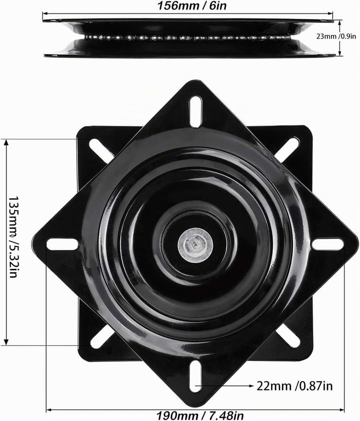 LZYKJGS Universal Möbel Drehteller, Metall Möbel Drehteller, Drehbeschlag Schwerlast, 360° Grad Swiv