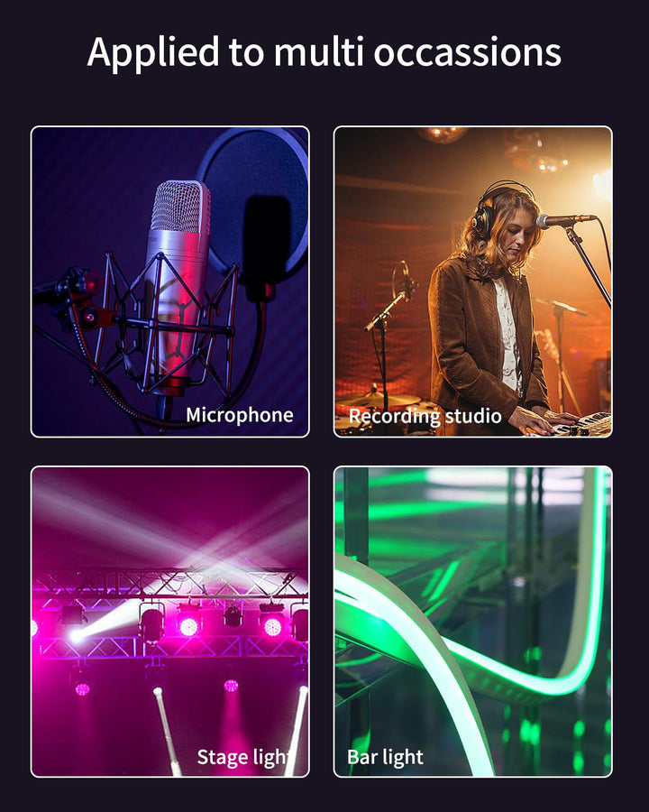 6 Stück 5M XLR Kabel Premium Symmetrisches XLR Mikrofonkabel, Pin DMX Microphone Signal Cable Connec