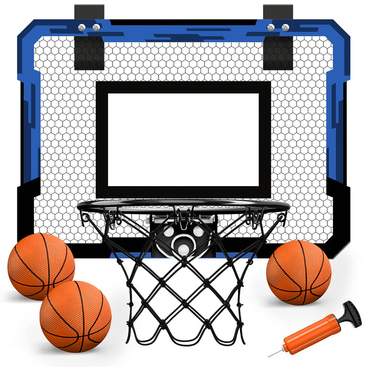 QDRAGON Mini Basketballkorb Kinder, Basketballkorb fürs Zimmer, mit 3 Bällen/Inflator, für Schlafzim