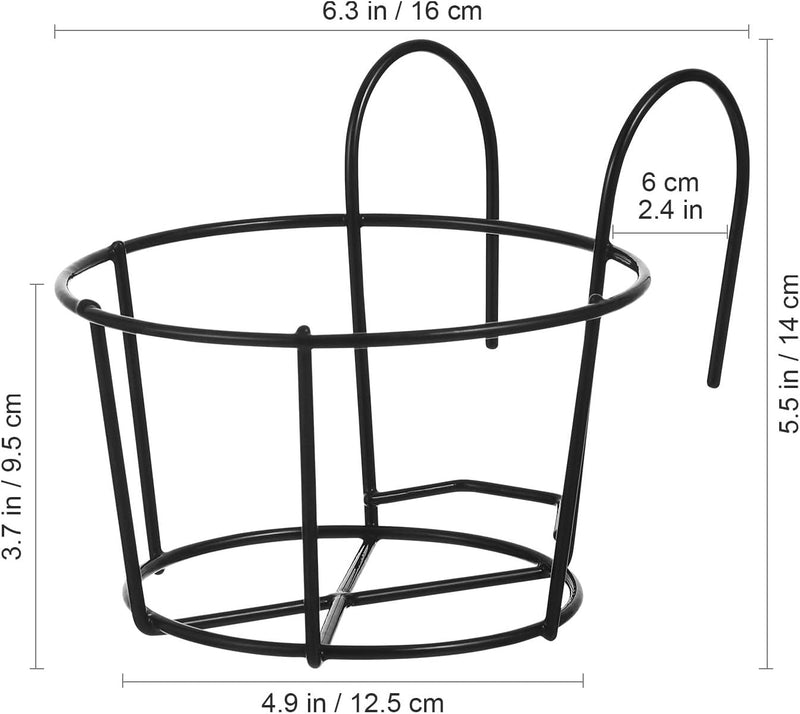 Cabilock 5 STÜCKE Hängende Geländer Pflanzgefässe Blume Topfhalter Pflanze Eisen Racks Zaun Metall T