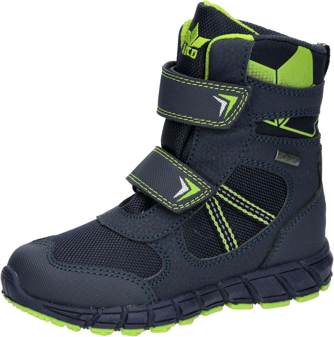 Lico Unisex Kinder Lappland Schneestiefel 34 EU Marine Lemon, 34 EU Marine Lemon
