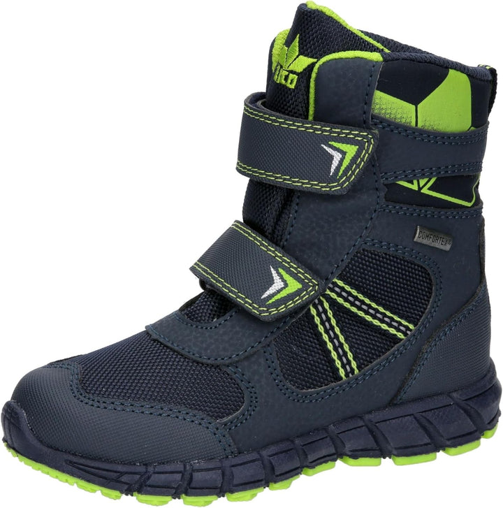 Lico Unisex Kinder Lappland Schneestiefel 34 EU Marine Lemon, 34 EU Marine Lemon