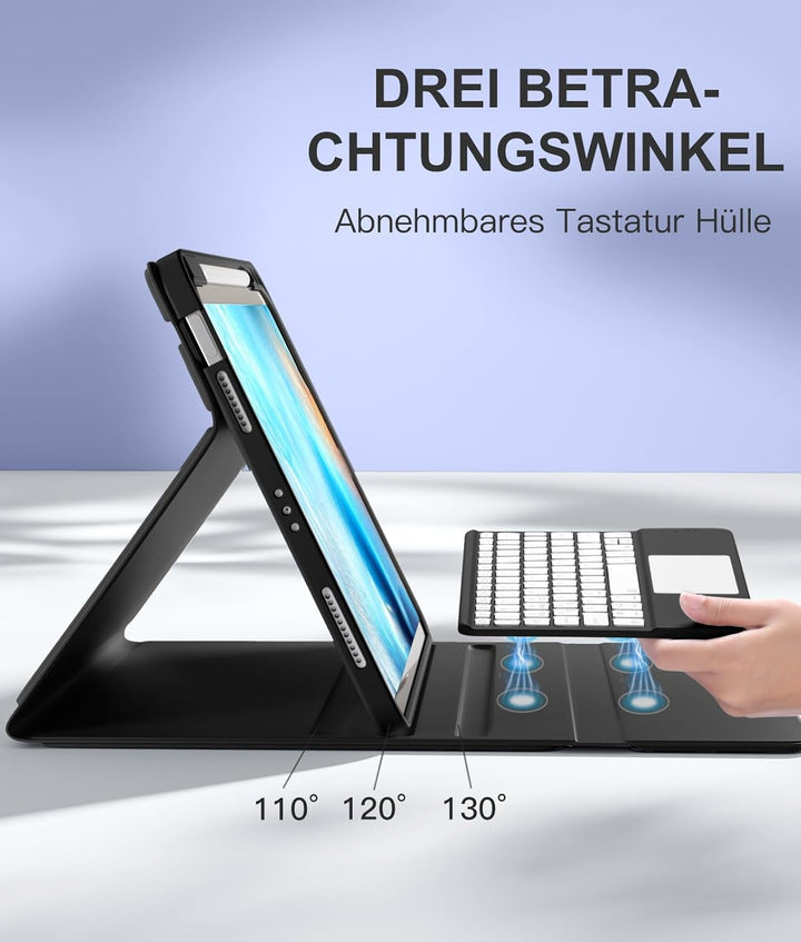 Vobafe Hülle mit Tastatur Touchpad für iPad Air 11 Zoll 2024 M2/ iPad Air 5 4 2022/2020 10,9 Zoll, 7