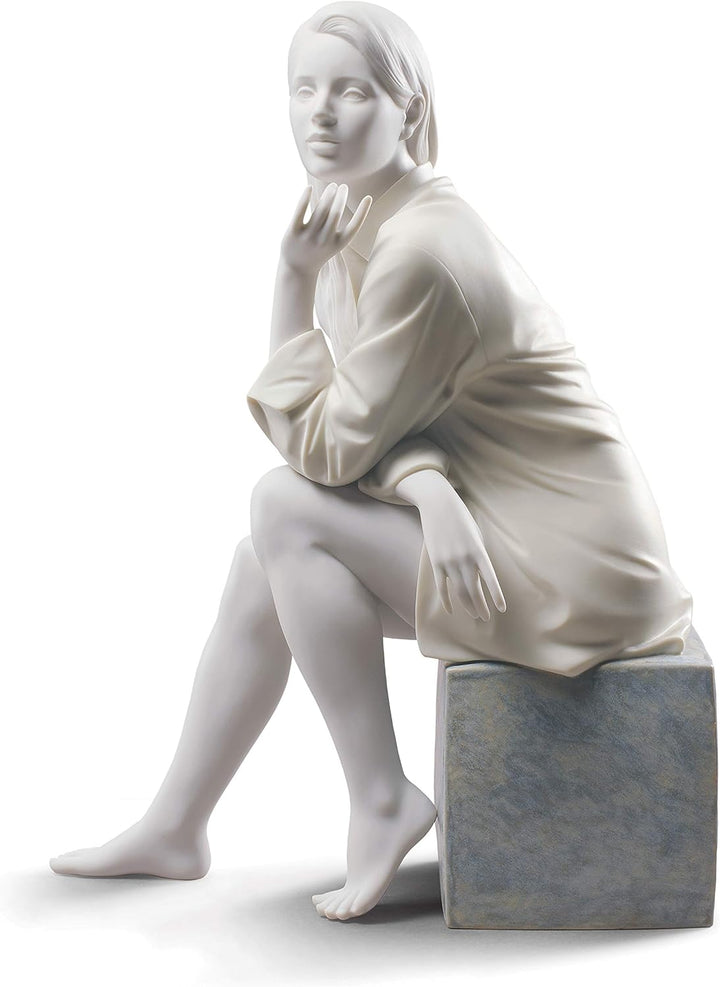 LLADRÓ Frauen-Figur Meine Entspannungszeit. Frau. Porzellan.