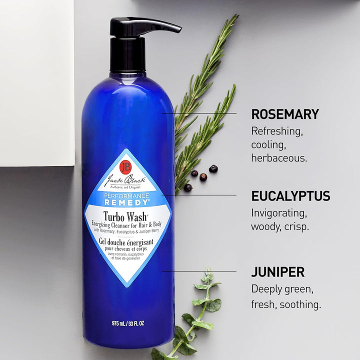 Jack Black Turbo Wash Energizing Cleanser for Hair & Body, 3 fl. oz.
