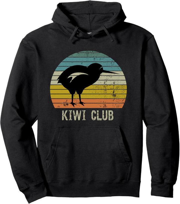 Kiwi Club Retro Vintage Neuseeland Kiwi Vogel Geschenk Pullover Hoodie
