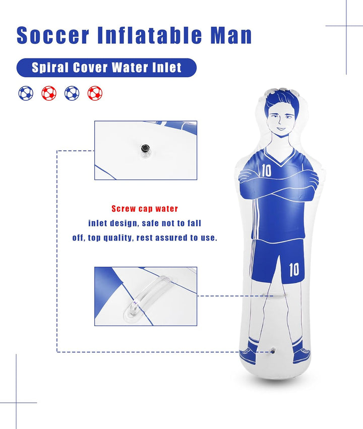 Gugxiom Aufblasbares Fussball-Dummy-Luftmodell, Verdickter Umweltschutz-PC, der Nicht Herunterfällt,