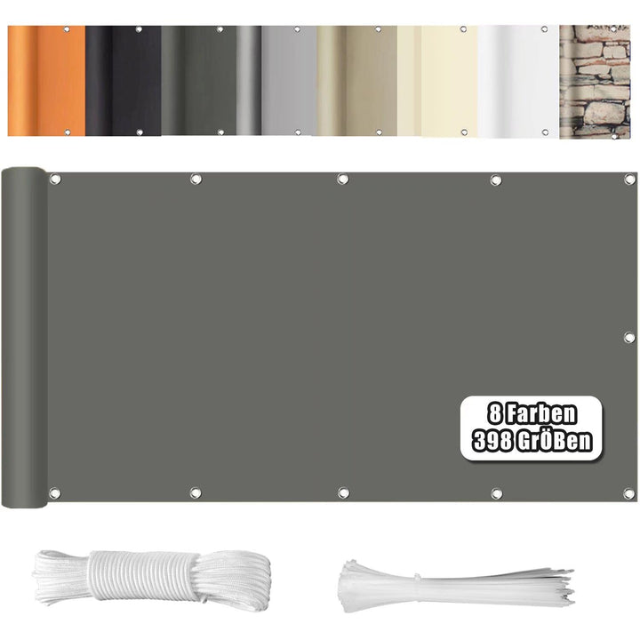 Balkon Sichtschutz Balkonabdeckung (390Grössen &amp; 8 Farben) Balkonverkleidung Ohne Bohren blickdichte