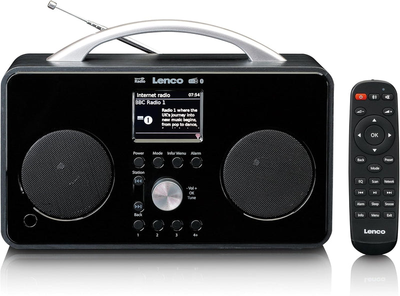 Lenco PIR-645 - tragbares Internetradio - W-LAN - DAB+ und FM Empfänger - Bluetooth - 2,6“ TFT Bilds