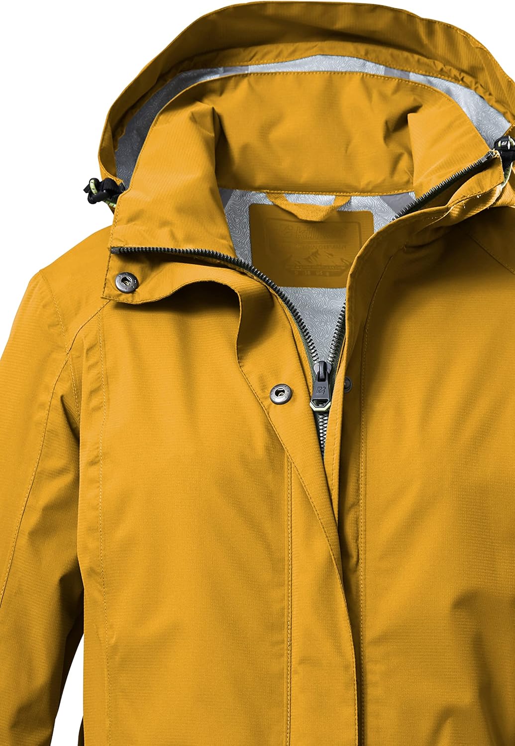 Killtec Damen Kos 93 Wmn Prk 2 1/2 Lagen Funktionsparka/Parka mit abzippbarer Kapuze 36 dunkelgelb,