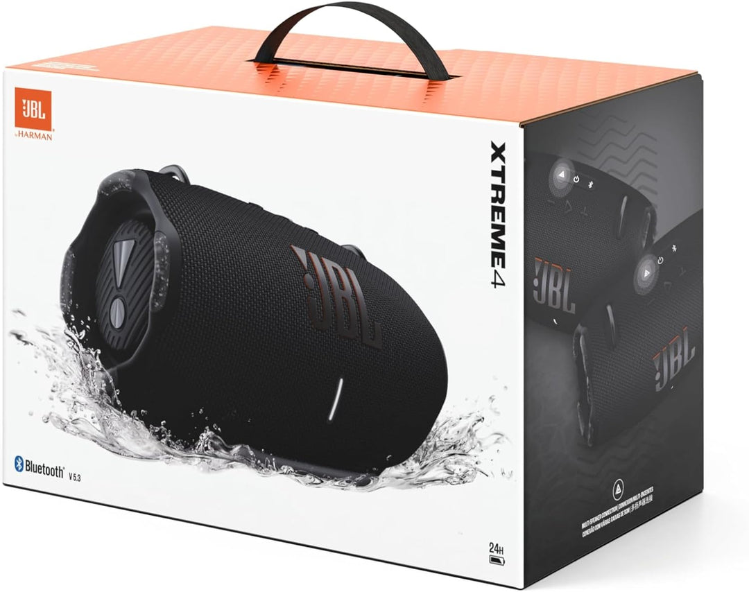 JBL Xtreme 4 Musikbox in Schwarz – Tragbare Bluetooth-Lautsprecher-Box mit tiefem Bass, KI-Sound-Boo