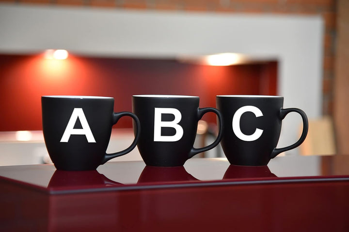 Mahlwerck Jumbotasse, selbst gestalten, grosse Porzellan-Kaffeetasse, matte Oberfläche, Tasse mit Bu