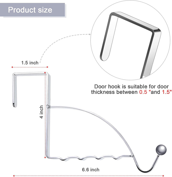 4 Stücke Über Tür Haken Kleiderbügel Multi Hängend Lager Organizer Kammerdiener Hooks für Mäntel Kle