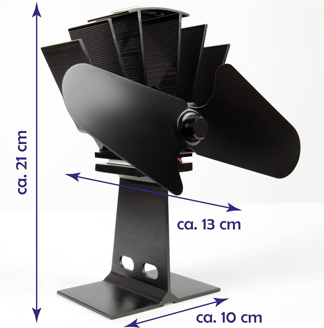 Ofenventilator "Ohne Strom" Ofen Fan, Schneller Automatikstart ab 50°C - wärmebetriebener Ventilator