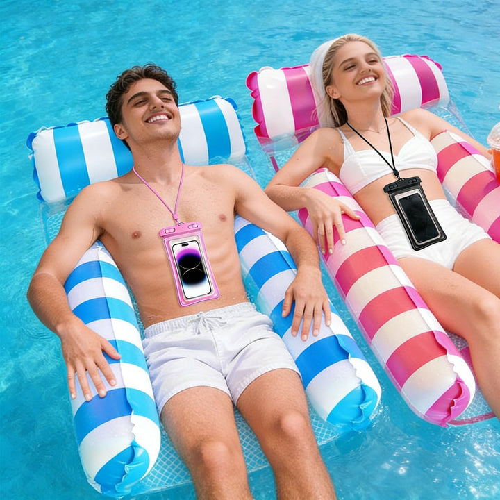 XL Luftmatratze Pool mit Netz,Luftmatratze Wasser Mehrzweck 4 in 1,Wasserhängematte für Erwachsene u