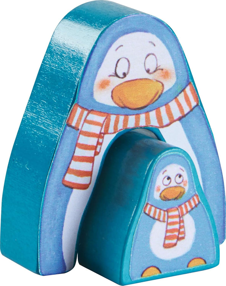 HABA Meine ersten Spiele – Auf, auf Kleiner Pinguin – Brettspiel ab 2 Jahren mit lustigen Pinguin-Fi