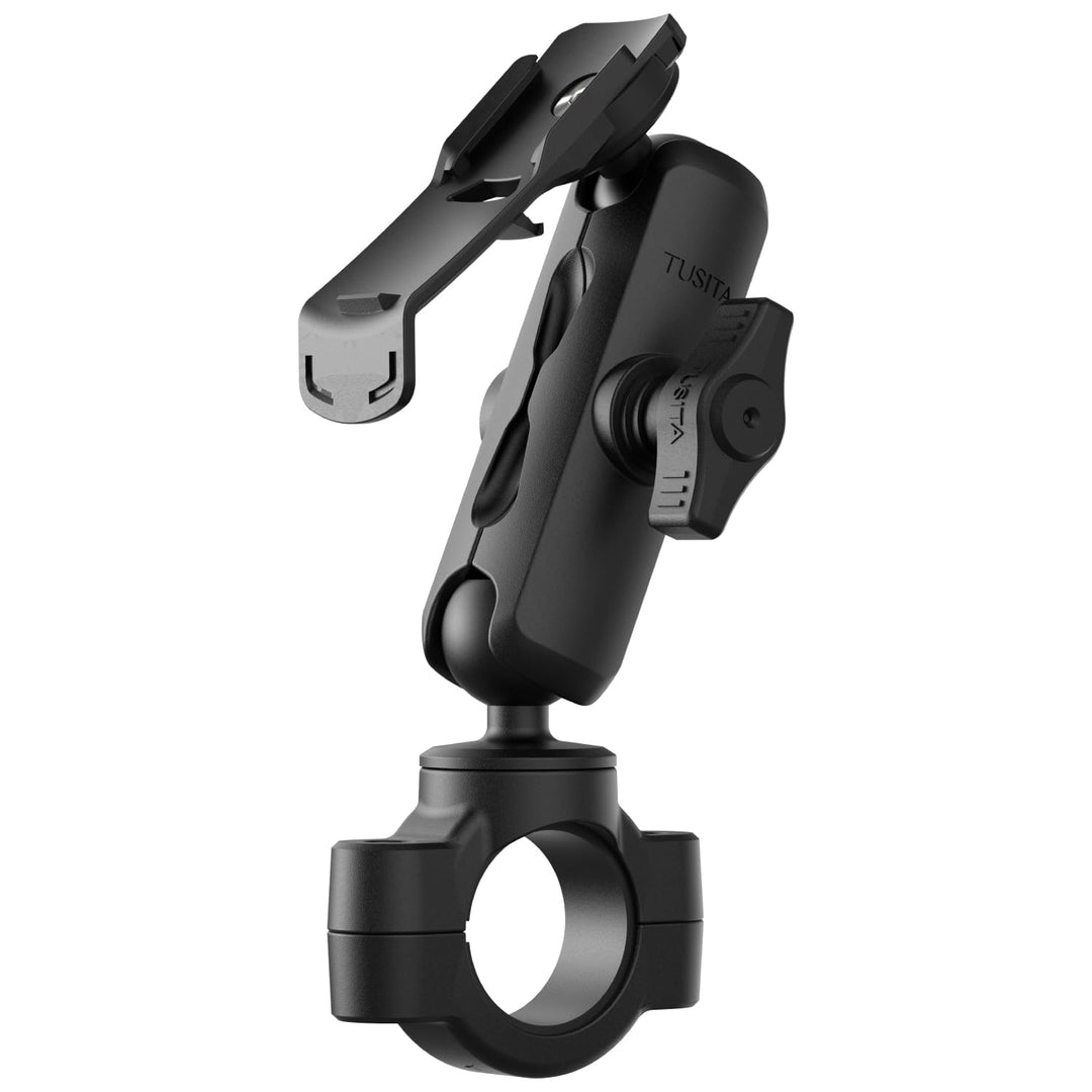 TUSITA Motorrad GPS Halterung - Halter Kompatibel mit Garmin Handheld GPS - Doppelter Socket-Arm Med