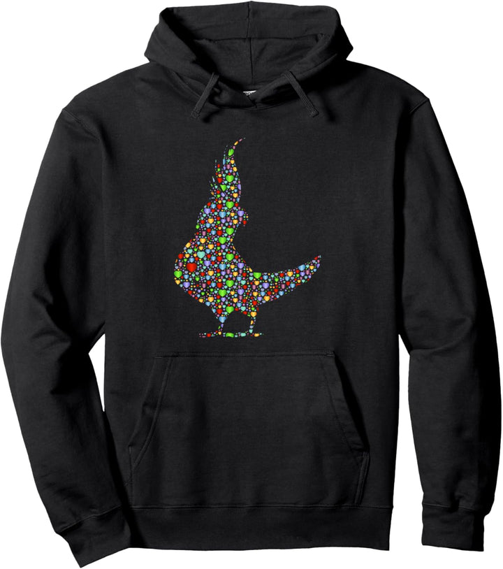 Cockatiel Herzen Silhouette Geschenk Nymphensittich Papagei Pullover Hoodie