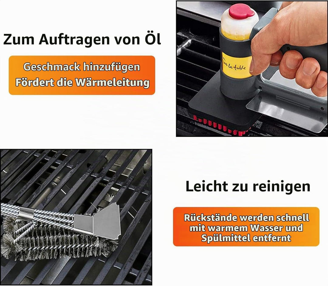 GRISUN 38cm x 28.6cm Grillroste für Weber Spirit 200 Serie mit Seitenbedienfeld, für Spirit E210, fü