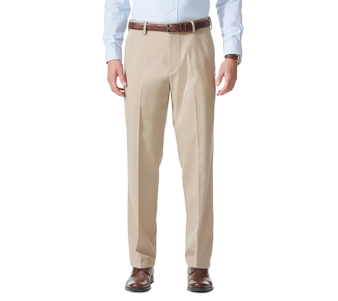 Dockers Herren Hose Comfort Khaki Stretch Relaxed Fit Flat-Front - Braun - 34W / 30L
