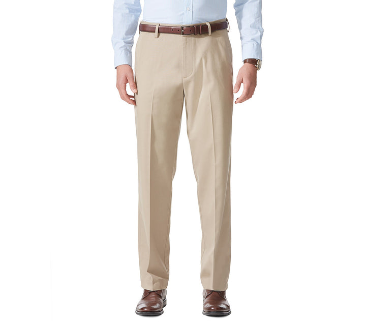 Dockers Herren Hose Comfort Khaki Stretch Relaxed Fit Flat-Front - Braun - 34W / 30L