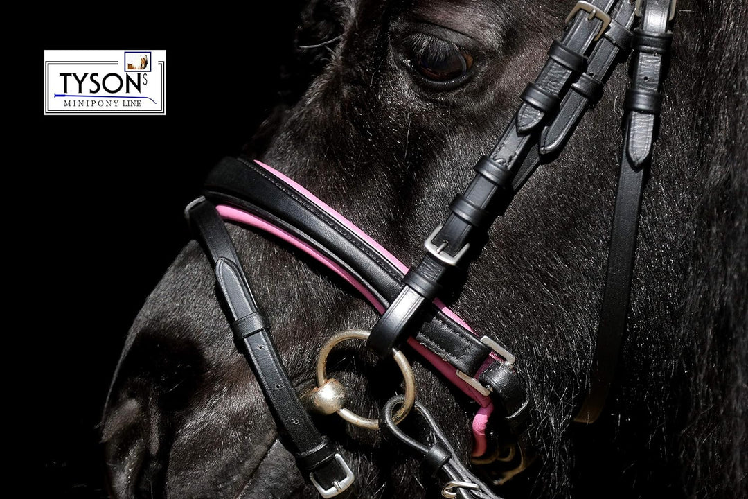 Trense Multi Minishetty Minishetty Rosa Hellblau zu wechseln ergonimisch geschnitten Ledertrense Led