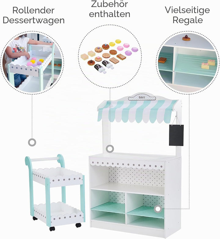 Teamson Kids - My Dream Bäckerei Dessertständer - Weiss/Mint TD-13003A