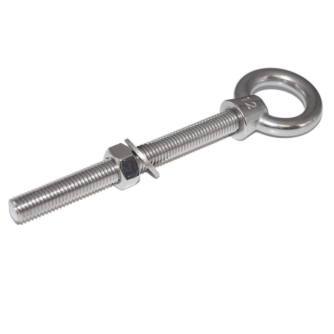 Augbolzen M6X40 Edelstahl A4 8 Stück - Ringbolzen mit metrischem Gewinde, Unterlegscheibe und Mutter