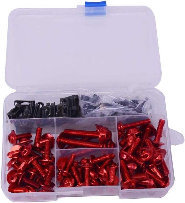 Motorrad-Verkleidungsschrauben-Set, Aluminium, universal, Motorrad-Windschutzscheiben-Befestigungssc