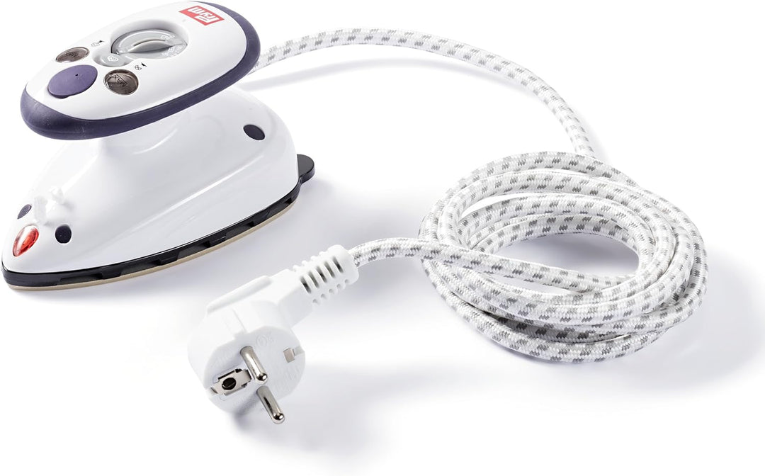 Prym 611915 Dampfbügeleisen Mini & Bügeleisen-Ablage Mini, Silikon, pflaumenblau, Plastik, 7 x 5 x 3