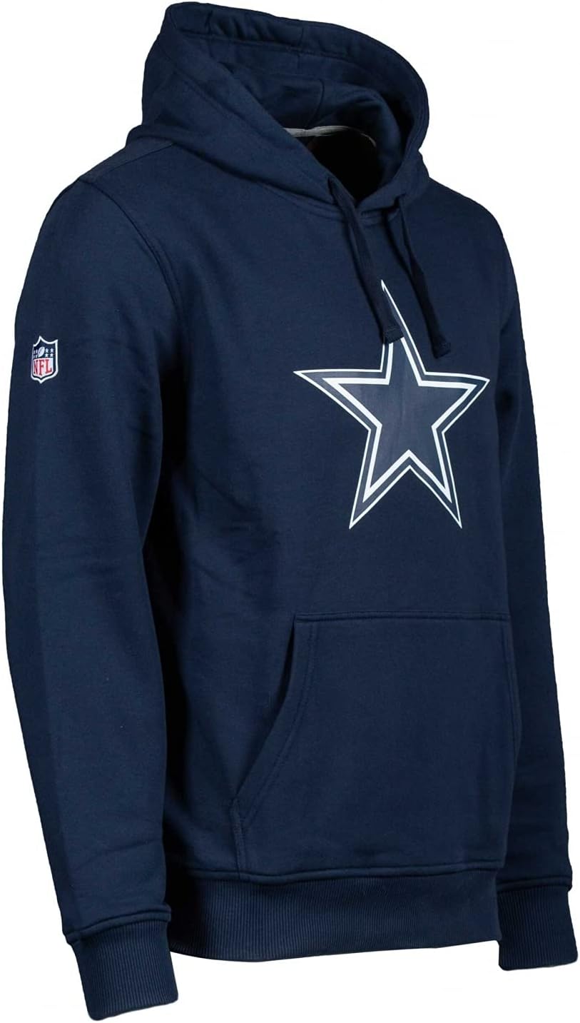 New Era Dallas Cowboys Hoody - Team Logo PO Hood - Heather Grey XS Blau, XS Blau
