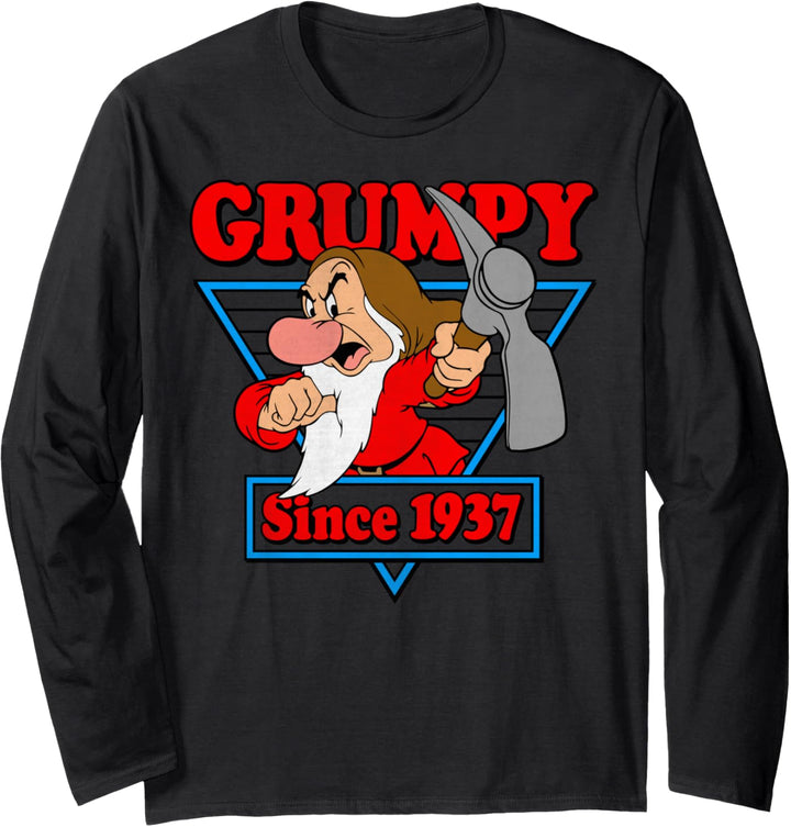 Disney Snow White Grumpy Since 1937 Triangle Portrait Langarmshirt