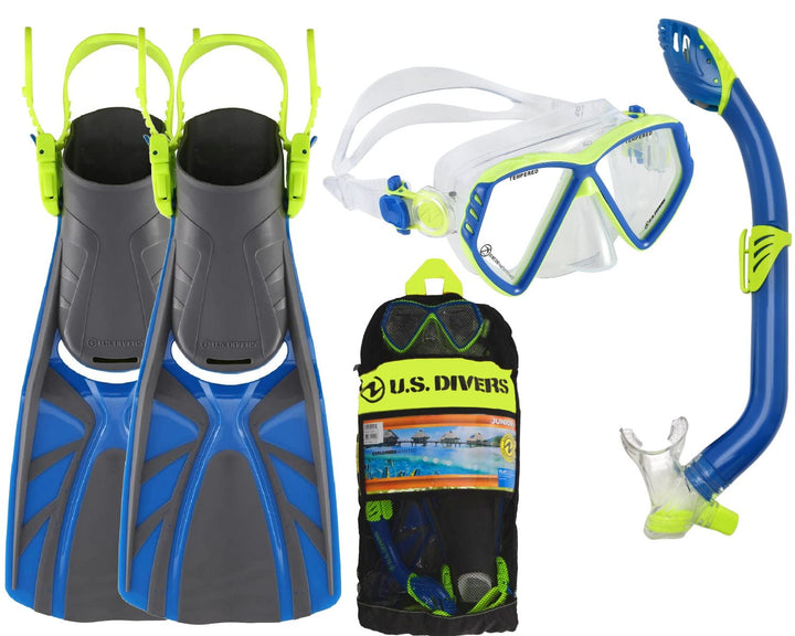 Aqua Lung Regal U.S DIVERS Kinder Schnorchel Set Flossen Schnorchel Flossenset Schnorchelset M (32-3