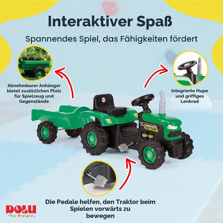 Siva 8053 - Kindertraktor mit Anhänger