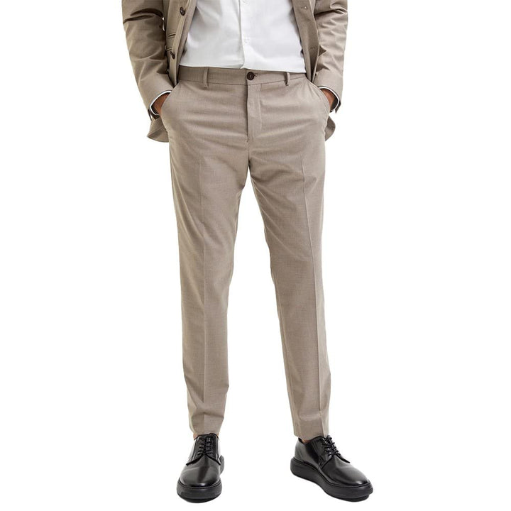 SELECTED HOMME Herren Slhslim-nicklogan Sand Struc TRS B Noos Hose, 102