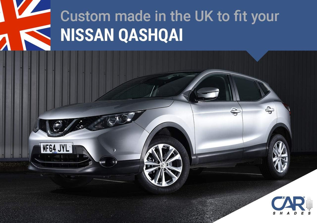 Satz Car Shades (Hintertüren) kompatibel mit Nissan Qashqai 5 türer 2014-2021 (2-teilig)