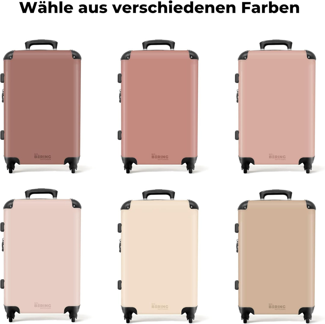 NoBoringSuitcases.com® Reisekoffer 67cm 72L Personalisiert - Grosser Hartschalenkoffer mit Rollen, L