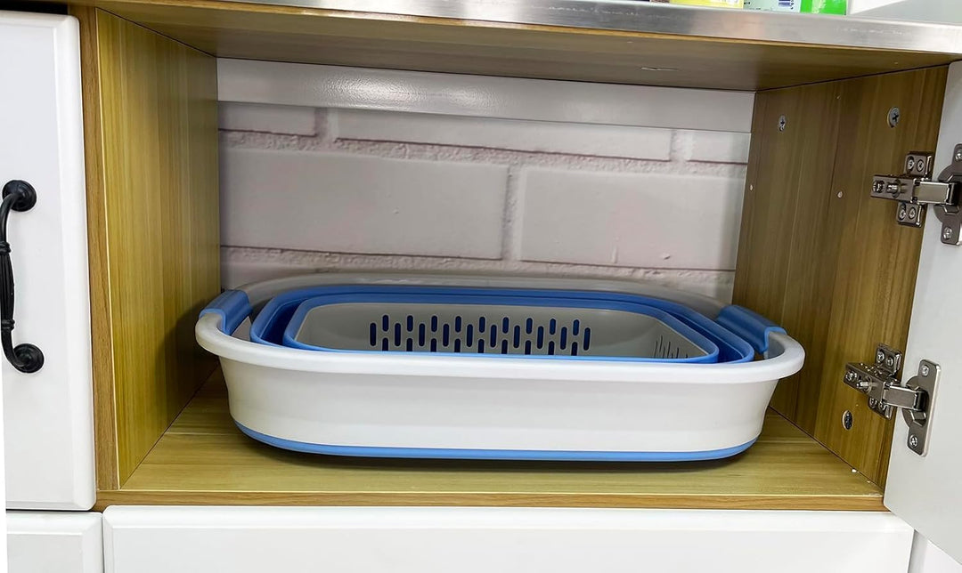 SAMMART Zusammenklappbarer Wäschekorb aus Kunststoff, 40 l, faltbarer Pop-Up-Aufbewahrungsbehälter/O