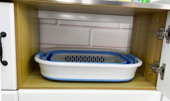 SAMMART Zusammenklappbarer Wäschekorb aus Kunststoff, 40 l, faltbarer Pop-Up-Aufbewahrungsbehälter/O